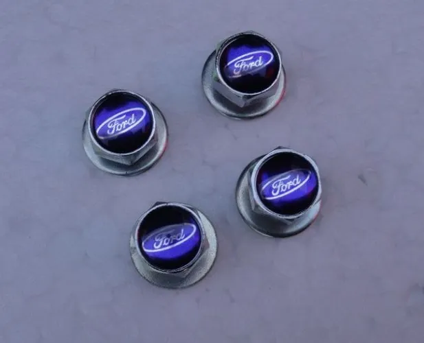 Parafuso Placa Logo Ford Resinado Jogo com 4