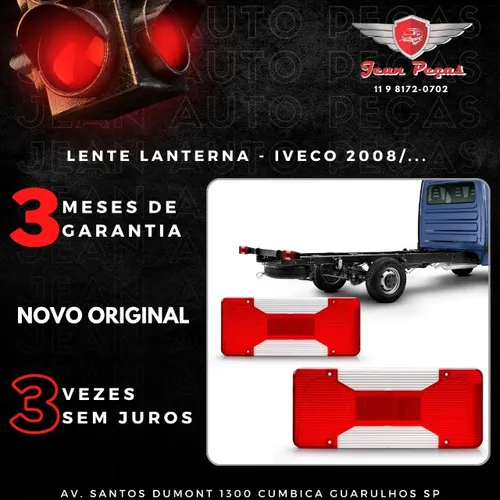 lente lanterna  novo original - iveco 2008/..