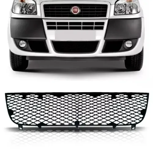Grade Parachoque Fiat Doblo 2010 à 2015 - Central Preto - Genuíno