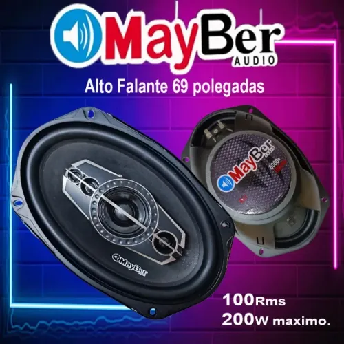 Par alto falante 69 6x9 Mayber audio 600w 100w Rms