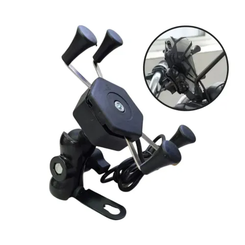 Suporte garra para celular Moto Com USB