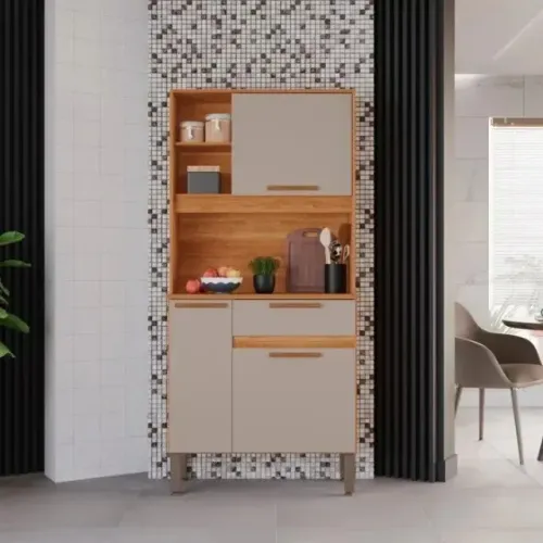 Armário Cozinha 83Cm Compacto C/3 Portas 1 Gaveta. São Produtos Novos Direto da Fábrica.