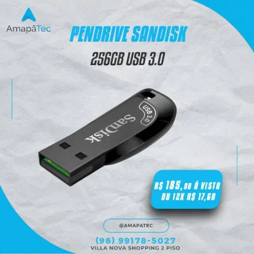 Pen Drive SanDisk 256gb USB 3.2 Ultra Shift