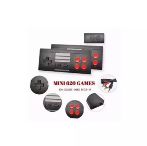 Vídeo game retrô 620 jogos 2 joystick sem fio