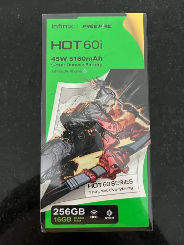 Smartphone Infinix Hot 60i 256gb 16gb RAM 8+8  NFC Câmera 50Mp Lacrado preto 899,00
