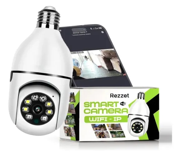 Câmera Smart WiFi Lâmpada IP - Visão Noturna e Monitoramento