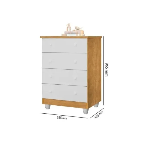 CÔMODA 4 GAVETAS NOVA