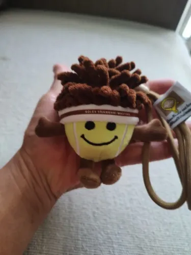 Bola tênis pelúcia importado mascote enfeite decoração