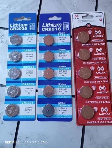 Pilhas e Baterias Lithium CR2025/CR2016 e MO-2032
