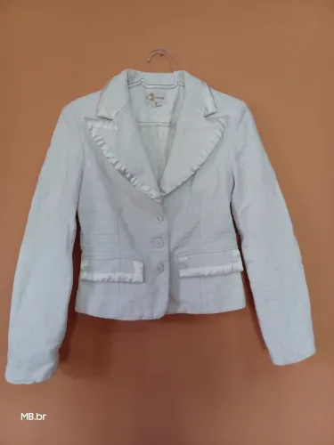 DESAPEGO Blazer Canal Feminino Casual Branco PP