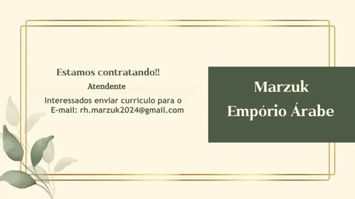 ESTAMOS CONTRATANDO ATENDENTE (SUDOESTE/ASA NORTE/ASA SUL)