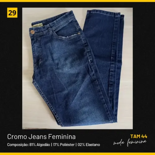 Lote 10 Calças Jeans Femininas Nº 44 - Peças Novas de Estoque