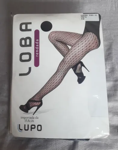 Meia calça rendada Lupo Loba preta - Importada da Itália Original - ITENS NOVOS