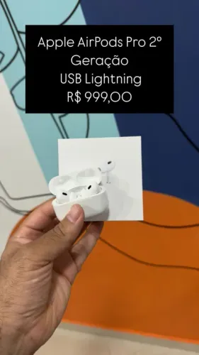 Apple AirPods Pro 2º Geração USB Lightning R$ 999,00 | Semi Novo | Loja Fisica