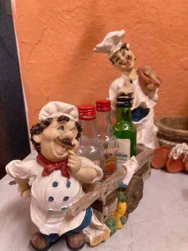 Chefe de cozinha porta vinho porta Tempero em resina