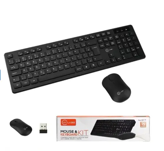 Kit Teclado E Mouse Sem Fio Wireless 2.4ghz 3200dpi Óptico