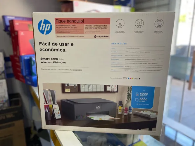 IMPRESSORA HP MULTIFUNCIONAL SMART TANK 584 WI-FI BIVOLT