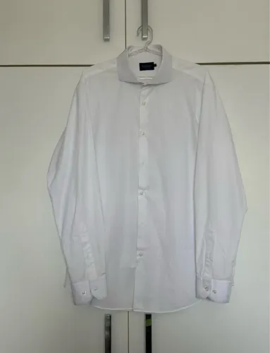 camisa social brooksfield - tamanho 42 slim - 100% algodão