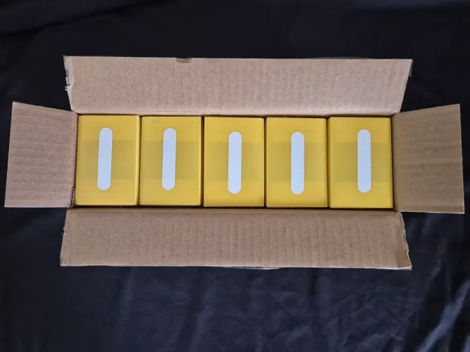 5 Deckbox amarelas capacidade 80+ com 2 divisórias para MtG, Magic, Pokemon, Yugioh