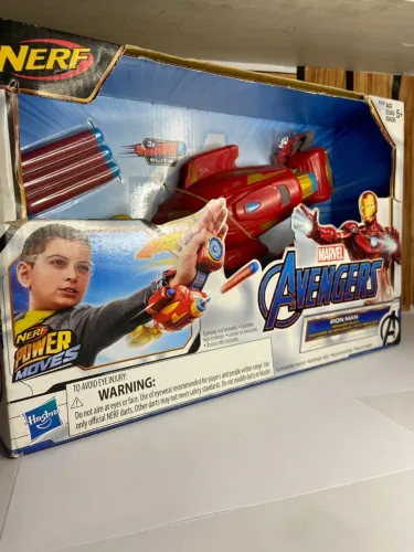 Lançador de Dardos Homem De Ferro Repulsor Nerf Power Moves - Hasbro