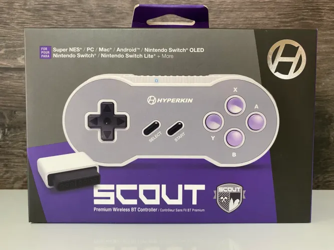 Controle Premium Hyperkin "Scout" / SNES/PC/Mac/Android (adaptador sem fio) - Super NES