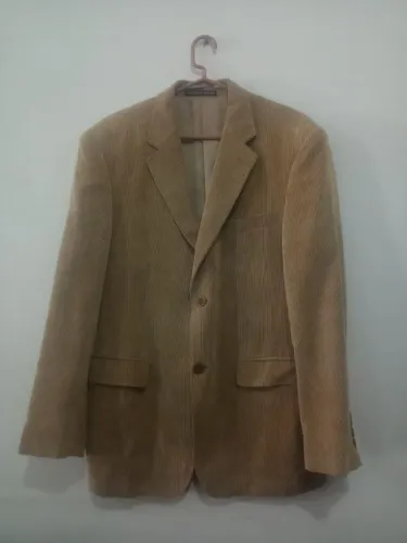 Blazer de Veludo Cotelê Bege