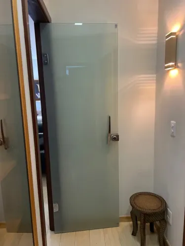 Porta vidro 10mm jateado