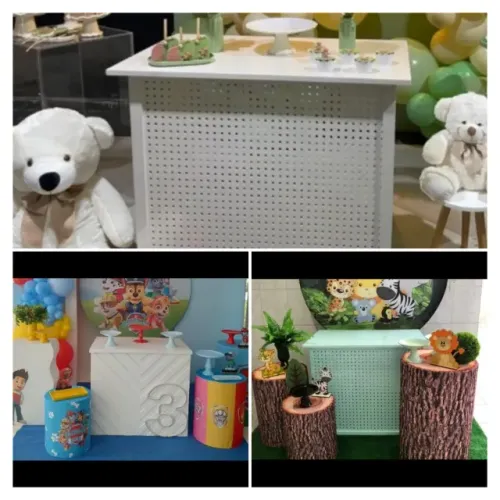 Mesa desmontável para decoração de festas