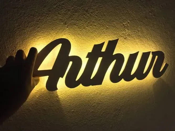 Nomes de led decoração