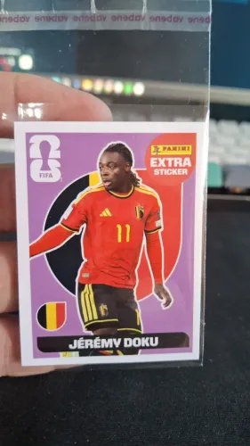 FIGURINHA EXTRA STICKER - JEREMY DOKU ORIGINAL PANINI