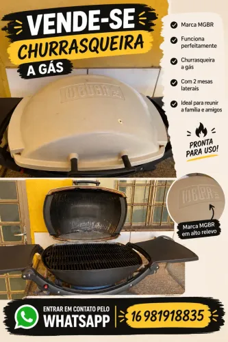 Vende-se churrasqueira a gás e forno