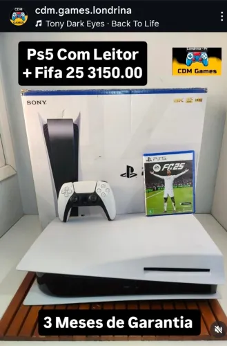 Ps5 Com Leitor + Fifa 25 3150.00 - Garantia - Não Aceito Oferta