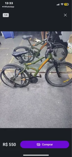? Bicicleta Aro 26 Possui marchas Freios funcionando Banco confortável 