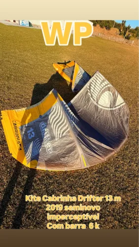 Kitesurf Cabrinha Drifter 13 m com barra  ano 2019