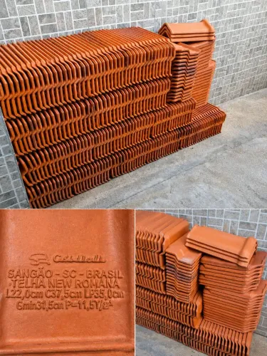 Madeiras (Maçaranduba/Caibros) + 249 telhas Romanas resinadas