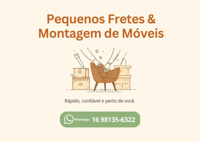 Pequeno frete e montador de móveis 