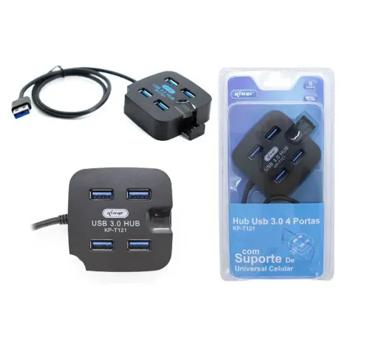 Hub Usb 3.0 Com Suporte Para Celular 