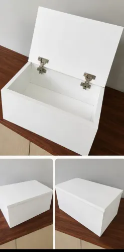 BAÚ DE MADEIRA MDF BRANCO