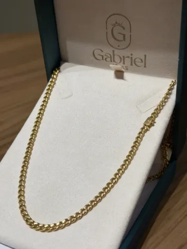 Cordão de ouro grumet oco 11.6g novo ( LOJA FÍSICA)