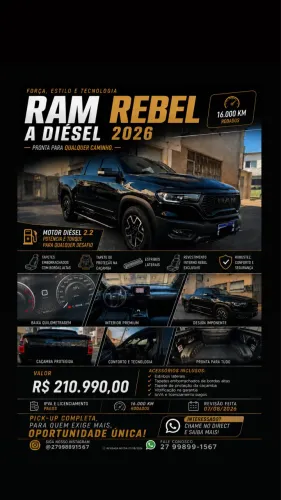 Ram Rampage Rebel 2.2 TB CD 4X4 Diesel Aut. 2026