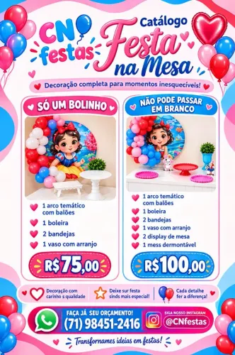 Mine festa na mesa