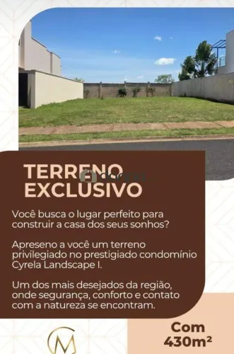 Lote residencial de 430 m² à venda no Cyrela Landscape, em Uberaba