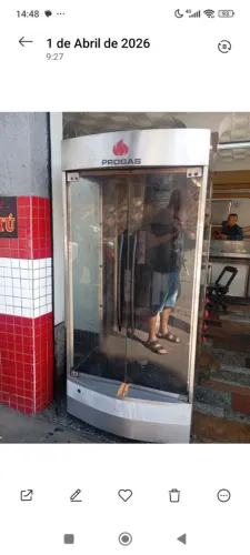 Máquina de assados p/frangos e carnes capacidade para 50 frangos 