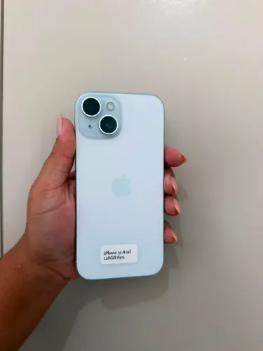 iPhone 15 azul 128 GB 6 meses de garantia