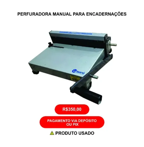 Perfuradora manual para encadernações