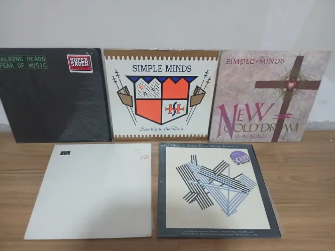 Discos vinil Simple Minds Pet Shop e Talking Heads importados