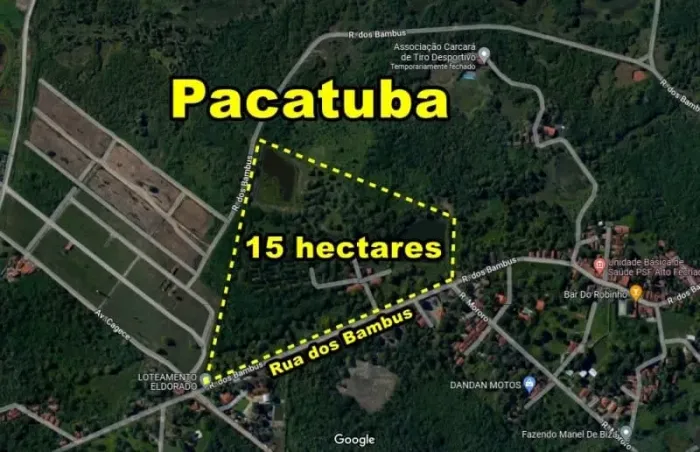 VERAS VENDE TERRENO 15 HECTARS EM PACATUBA