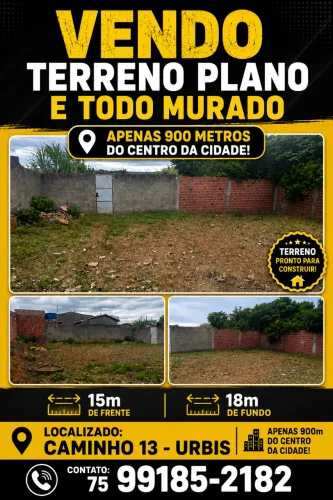 Terreno Prox Centro Ruy Barbosa BA