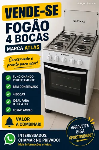 FOGÃO 4 BOCAS