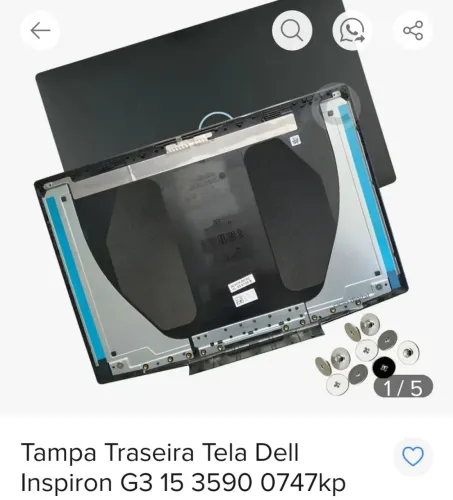 carcaça tampa dell inspiron g3 15 3590